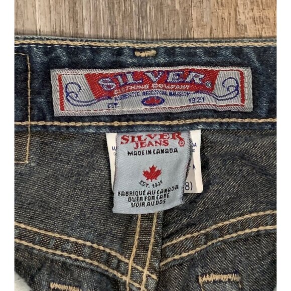 Silver Jeans Womens Blue Denim Pants Flare Leg Mid Rise Medium Wash Size 25/31 - Picture 6 of 13